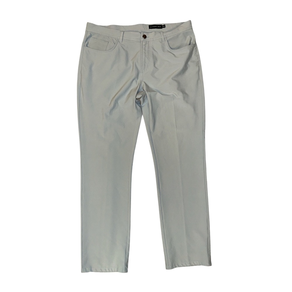 Dunning Golf Pants Mens 35/32 Grey Good Performance Stretch Five-Pocket Trousers